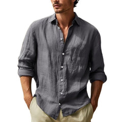 Mens T-Shirts Button Up Long Sleeve For Casual Daily Wear