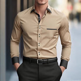 Men's Regular-Fit Long Sleeve Business Dress Shirt