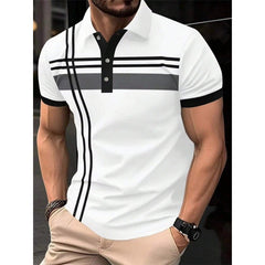Mens Collared Polo Shirts Digital Printing Tops