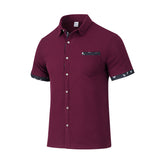 Men's Regular-fit Short Sleeve Collared Dress Shirts