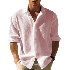 Mens T-Shirts Skin friendly Waffle long Sleeve For Street wear