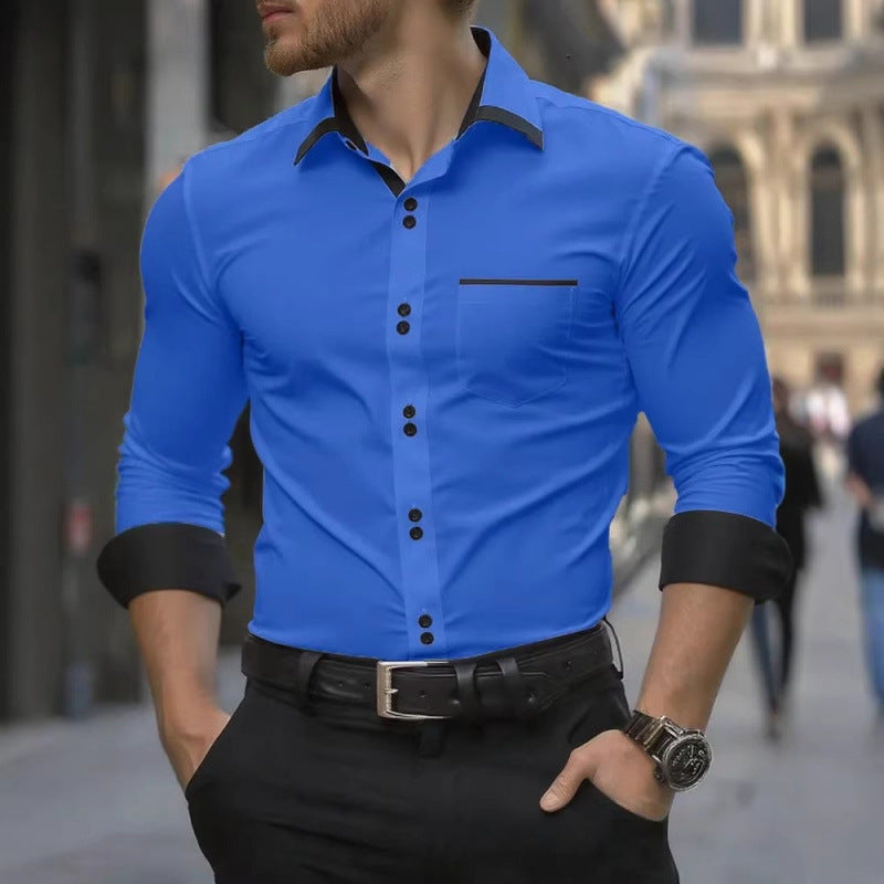 Men's Regular-Fit Long Sleeve Business Dress Shirt