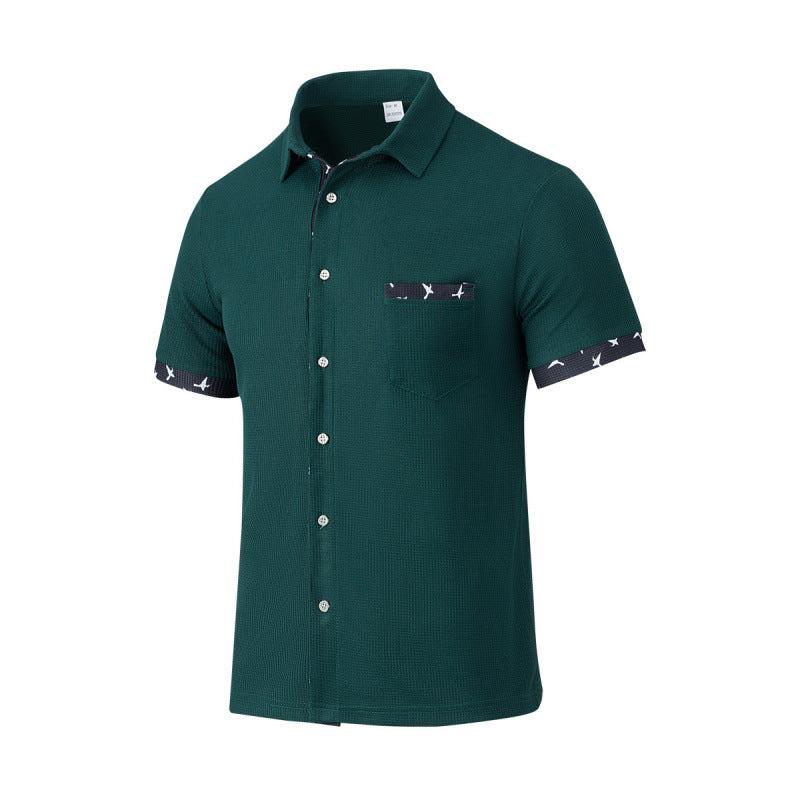 Men's Regular-fit Short Sleeve Collared Dress Shirts