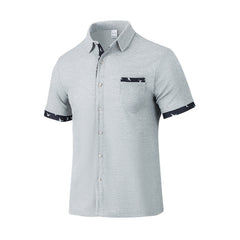 Men's Regular-fit Short Sleeve Collared Dress Shirts