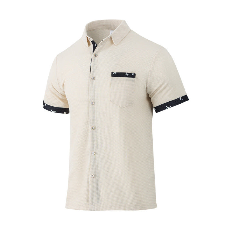 Men's Regular-fit Short Sleeve Collared Dress Shirts