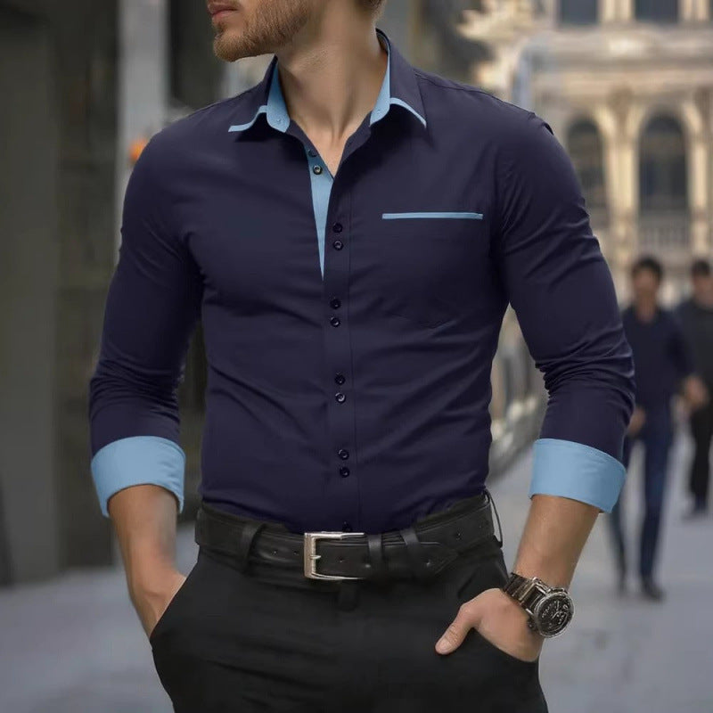 Men's Regular-Fit Long Sleeve Business Dress Shirt