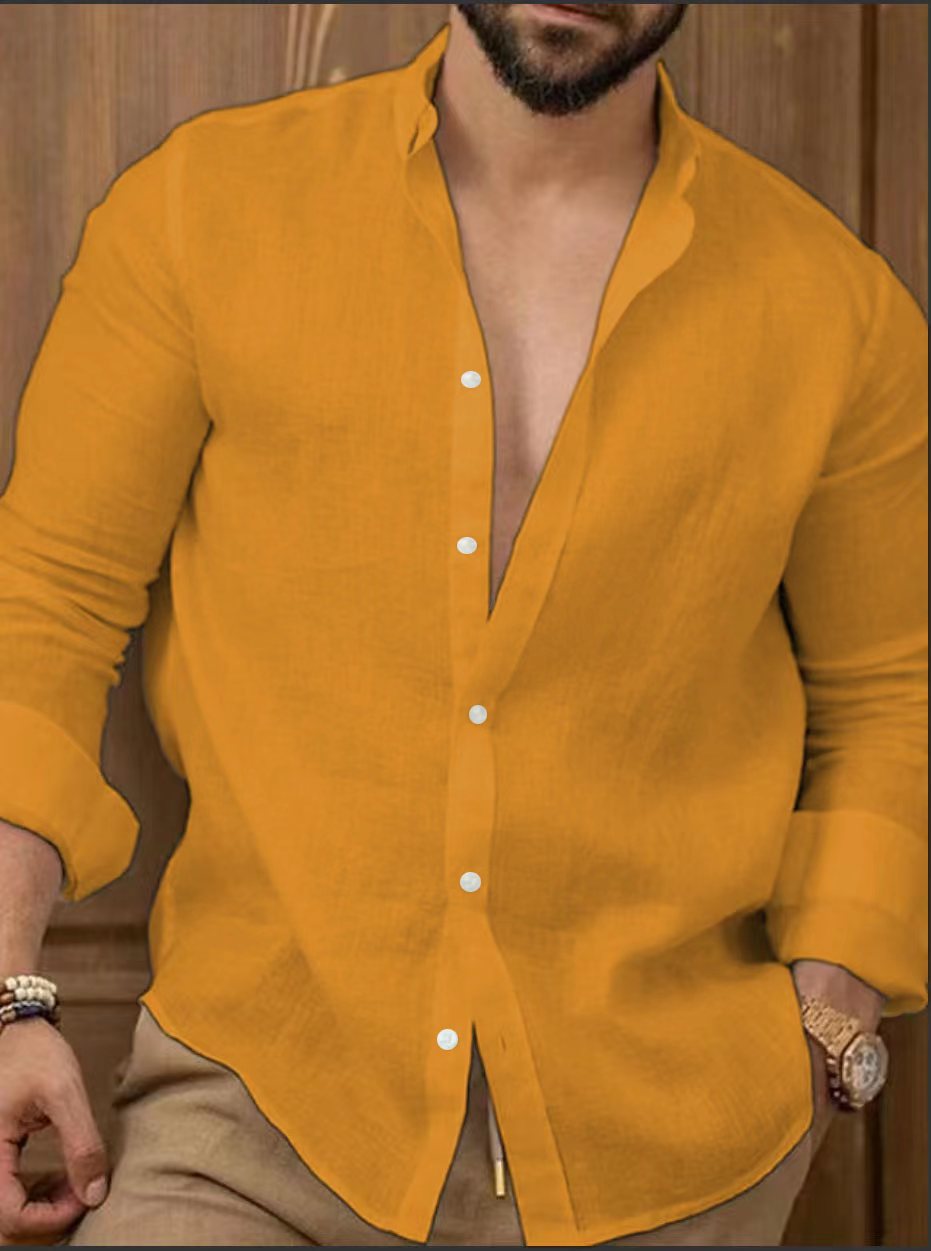 Men's T shirts Breathable Feeling Long Sleeve Cardigan