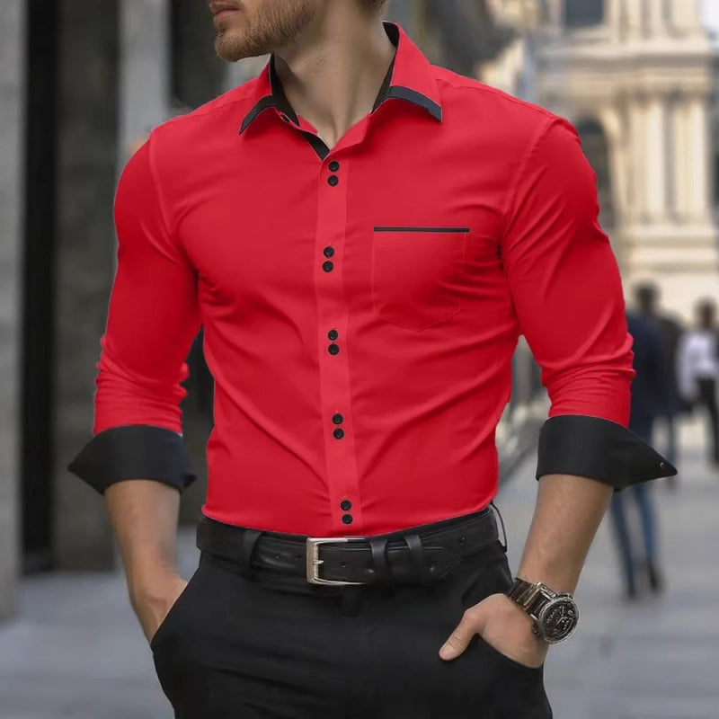 Men's Regular-Fit Long Sleeve Business Dress Shirt