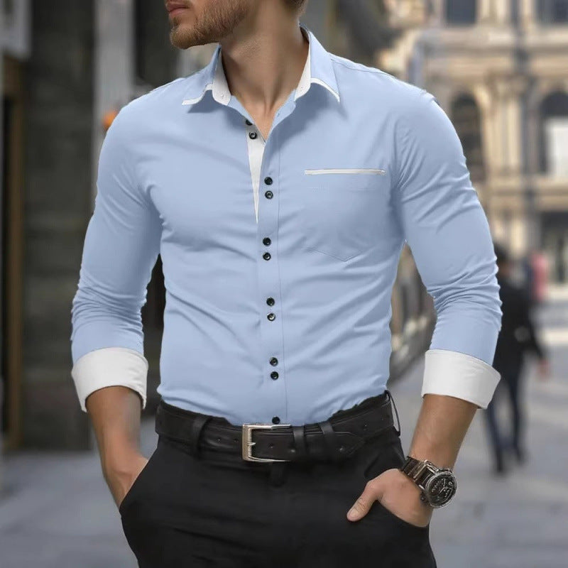 Men's Regular-Fit Long Sleeve Business Dress Shirt