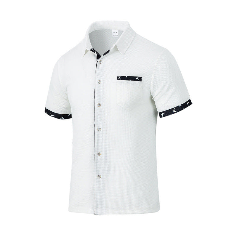 Men's Regular-fit Short Sleeve Collared Dress Shirts